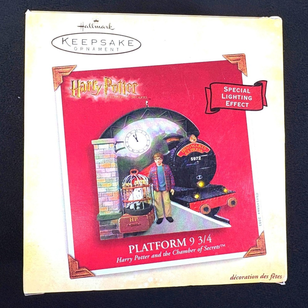 Hallmark 2003 Keepsake Harry‎ Potter Platform 9 3/4 Chamber of Secrets Ornament